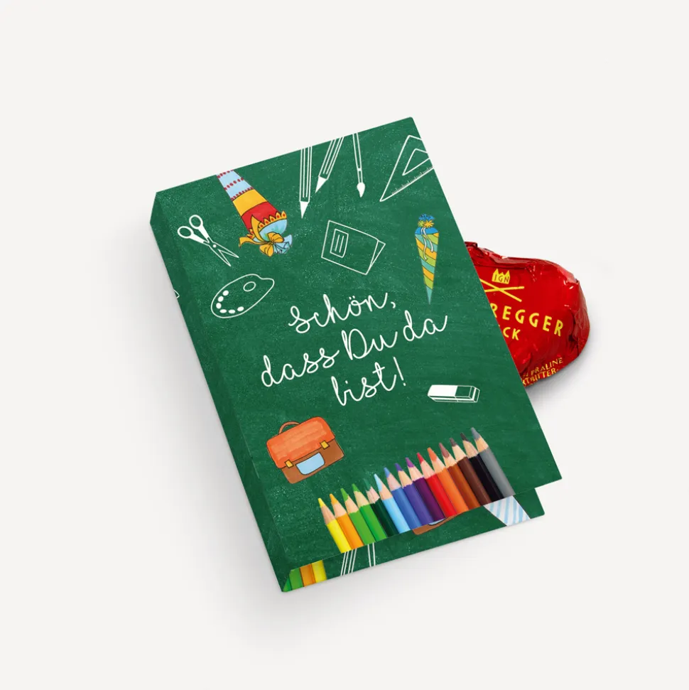 Gastgeschenk Mini Klappkarte "Stifte"