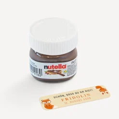 Gastgeschenk Mini Nutella Glas mit Aufkleber