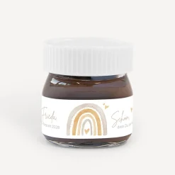 Gastgeschenk Mini Nutella Glas mit Aufkleber 