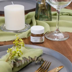 Gastgeschenk Mini Nutella Glas mit Aufkleber "Löwe Leo"