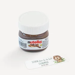 Gastgeschenk Mini Nutella Glas mit Aufkleber
