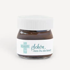 Gastgeschenk Mini Nutella Glas Kommunion Junge