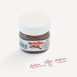 Gastgeschenk Mini Nutella Glas Kommunion Mädchen