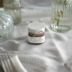 Gastgeschenk Mini Nutella Glas mit Aufkleber "Kreuz mit Symbolen"