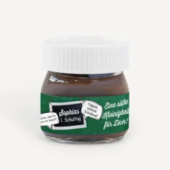Gastgeschenk Mini Nutella Glas mit Aufkleber 