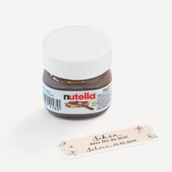 Gastgeschenk Mini Nutella Glas mit Aufkleber 