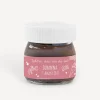 Gastgeschenk Mini Nutella Glas mit Aufkleber "Farbklecks"