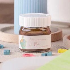 Gastgeschenk Mini Nutella Glas mit Aufkleber