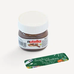Gastgeschenk Mini Nutella Glas mit Aufkleber "Stifte"