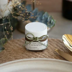 Gastgeschenk Mini Nutella Glas + Aufkleber Green Magic