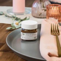 Gastgeschenk Mini Nutella Glas + Aufkleber "Boho Pampas"