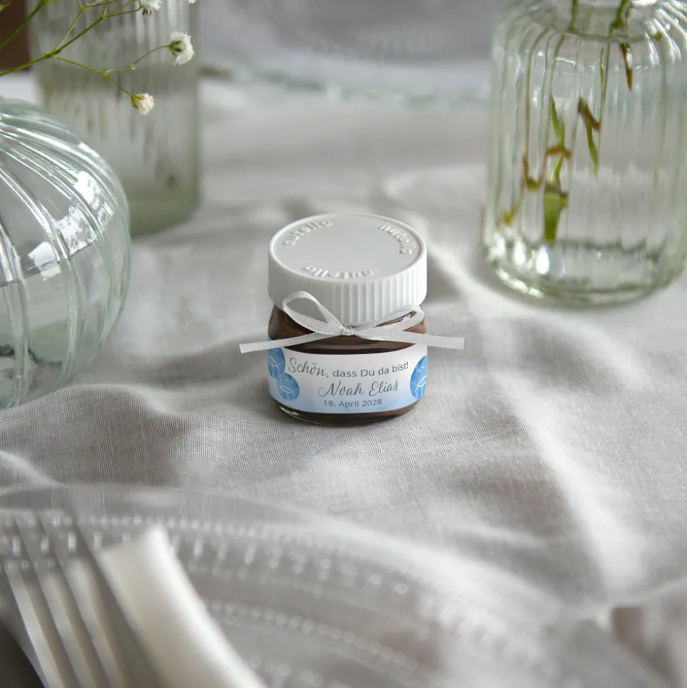 Gastgeschenk Mini Nutella Glas "Fische klassisch"