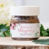 Gastgeschenk Mini Nutella Glas + Aufkleber Bohemian Summer