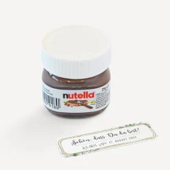 Gastgeschenk Mini Nutella Glas + Aufkleber