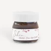 Gastgeschenk Mini Nutella Glas + Aufkleber "Trockenblumen Blush"