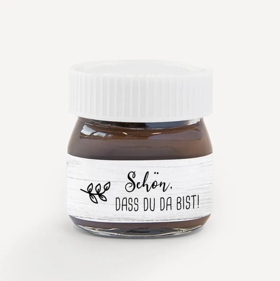 Gastgeschenk Mini Nutella Glas "Doodle"
