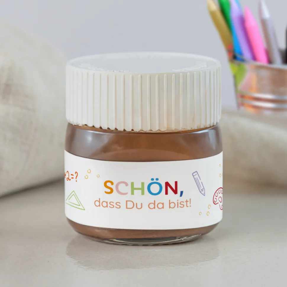 Gastgeschenk Mini Nutella "Schulkind"
