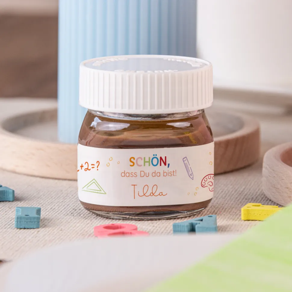 Gastgeschenk Mini Nutella "Schulkind"