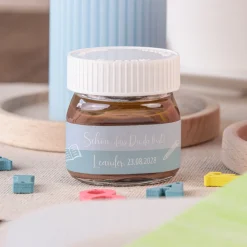 Gastgeschenk Mini Nutella "Streifenduo"