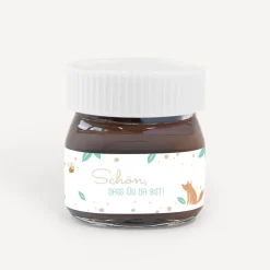 Gastgeschenk Mini Nutella "Tierische Buchstaben"