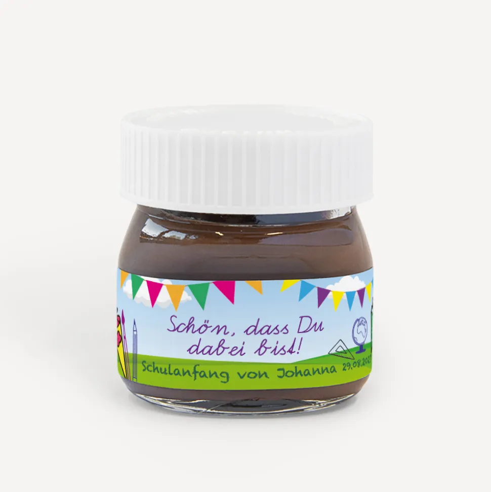 Gastgeschenk Mini Nutella "Zuckertüte"