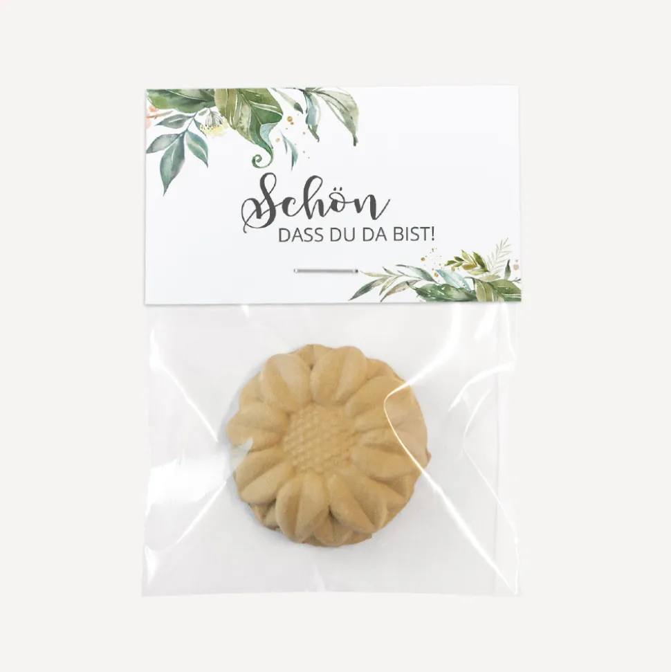 Gastgeschenk Samenbombe + Etikett "Green Magic"