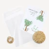 Gastgeschenk Samenbombe + Etikett "Baum Herzen" mit Juteband
