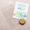 Gastgeschenk Samenbombe Kommunion + Etikett Regenbogen Symbole