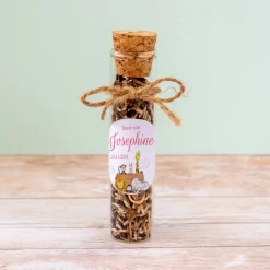 Gastgeschenk Taufe Glasröhrchen + Aufkleber Arche Noah