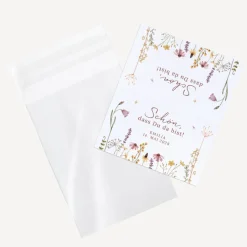 Gastgeschenk Tüte transparent mit Etikett