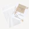 Gastgeschenk Tüte transparent + Etikett Trockengras