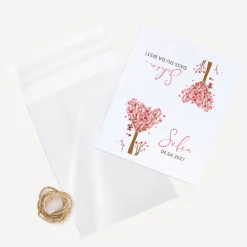Gastgeschenk Tüte transparent mit Etikett 