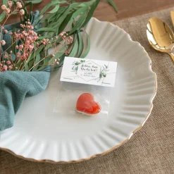 Gastgeschenk Tüte transparent + Etikett Aquarell Eukalyptus Zweige