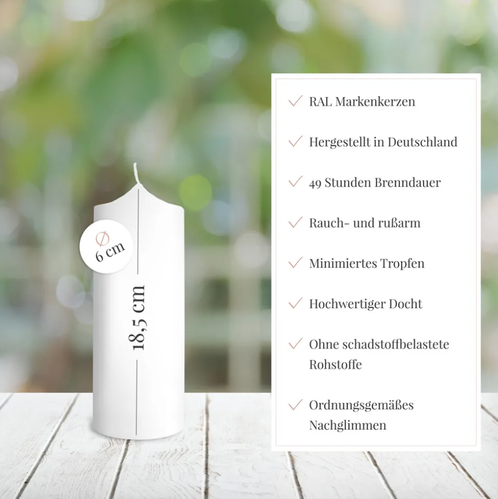 Geburtstagskerze Foto mit Blütenkranz