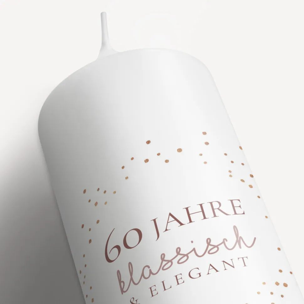 Geburtstagskerze Roségold Sparkles