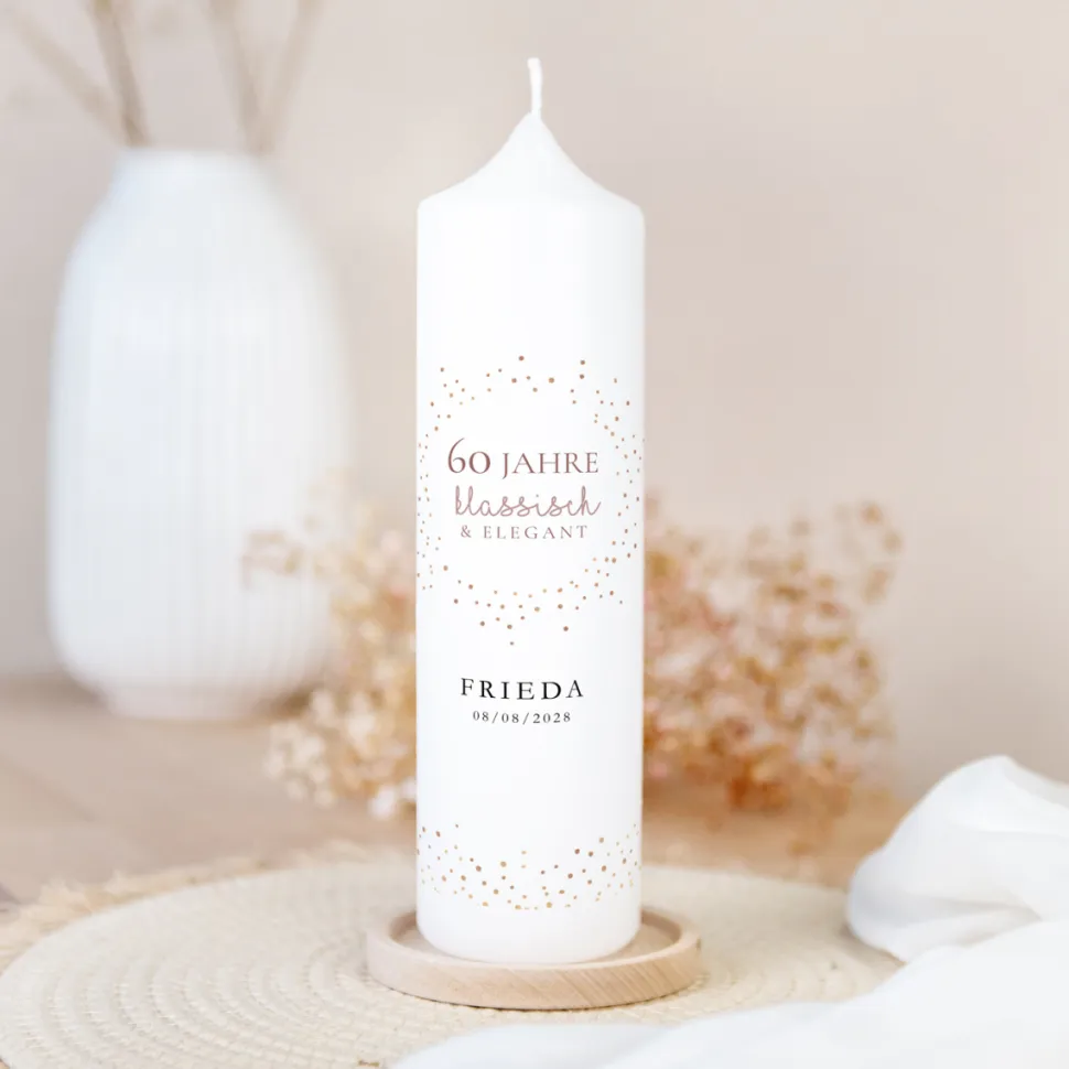 Geburtstagskerze Roségold Sparkles