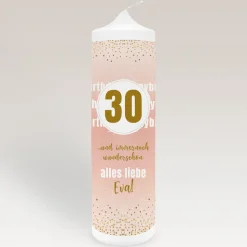 Geburtstagskerze Zahl rosé