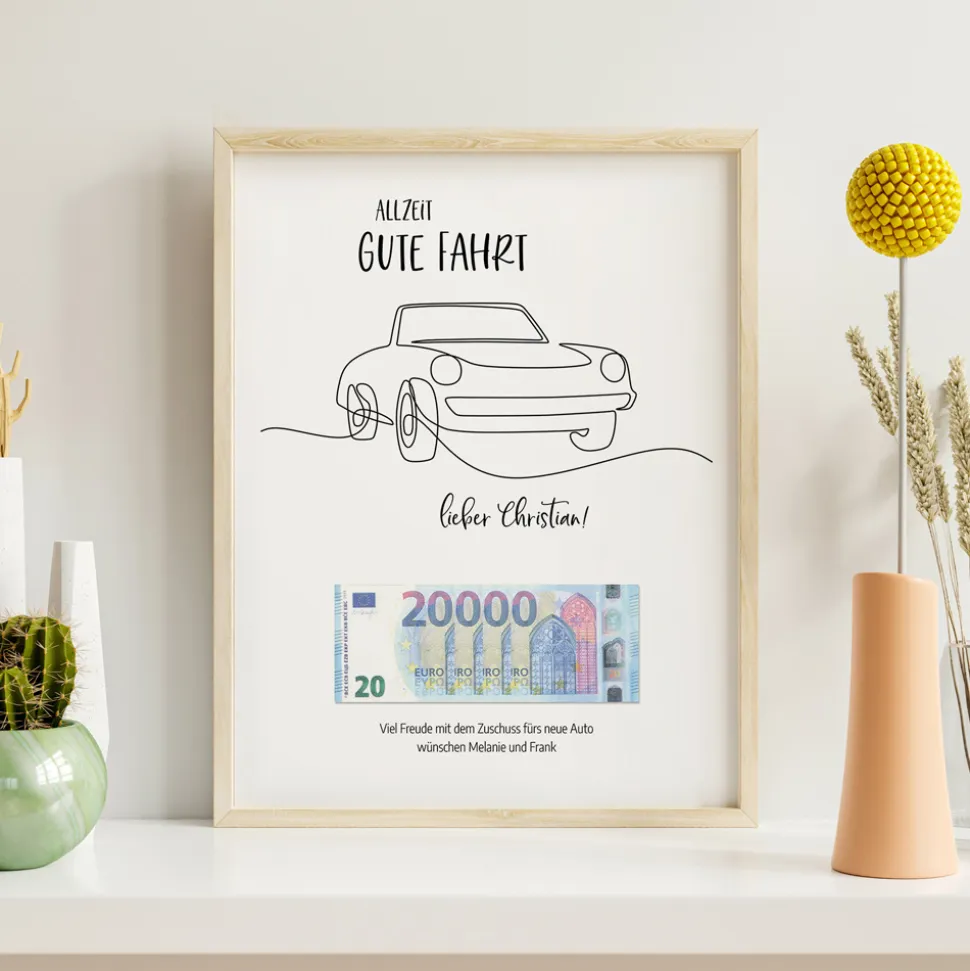 Geldgeschenk Auto Gute Fahrt