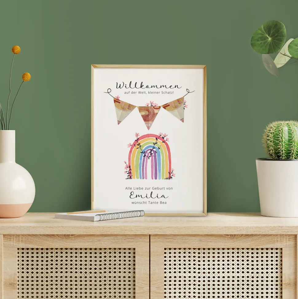 Geldgeschenk "Regenbogen Vintage"