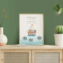 Geldgeschenk Taufe "Arche Noah Aquarell"