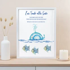 Geldgeschenk Taufe Fische & Wal