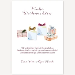 Geldgeschenk Weihnachten Bescherung