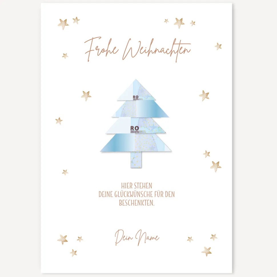 Geldgeschenk Weihnachten Tannenbaum Modern