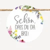 Geschenkanhänger rund "Wildblumen"