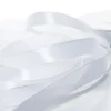 Geschenkband Satin weiß 12 mm x 25 Meter Rolle