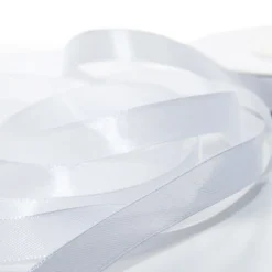 Geschenkband Satin weiß 12 mm x 25 Meter Rolle
