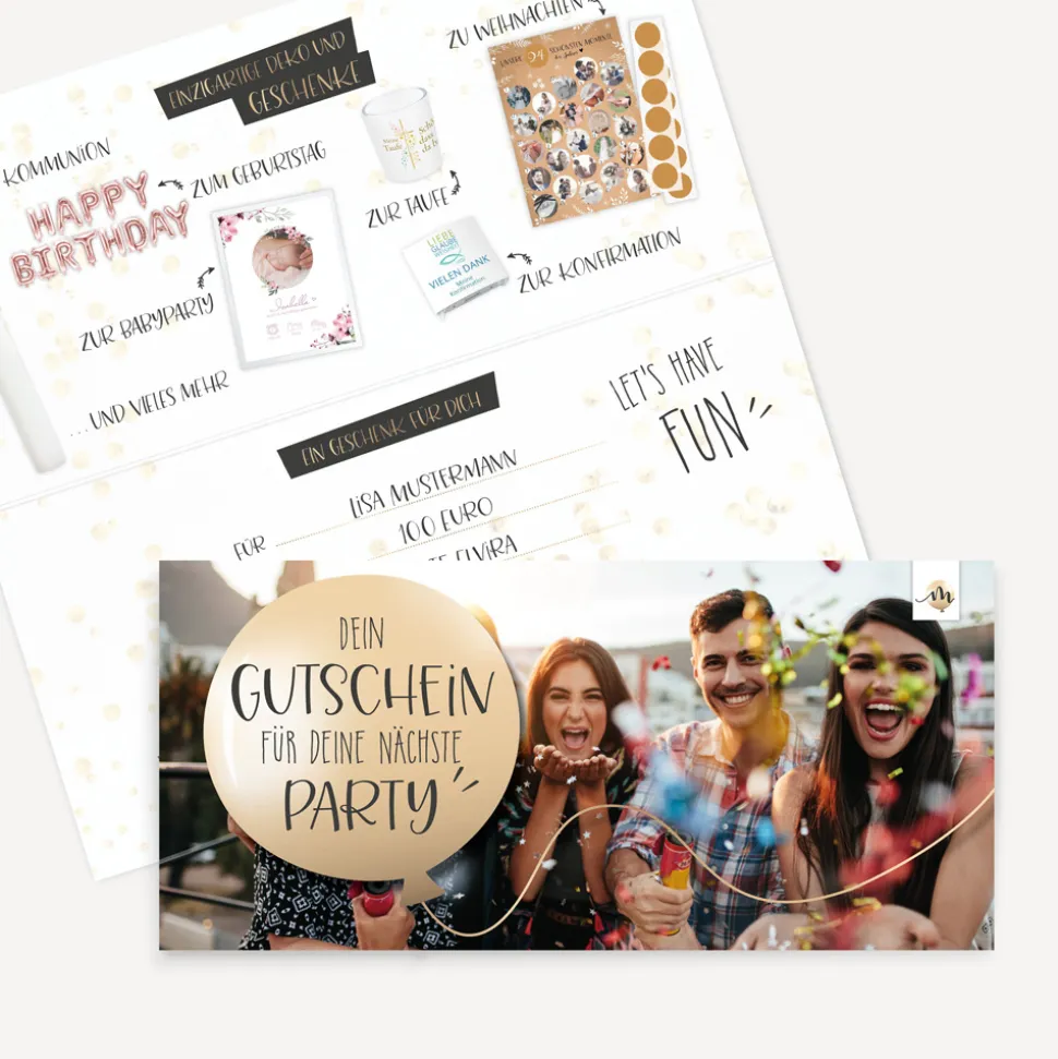 Geschenkgutschein für Meine Partydeko
