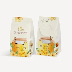 Geschenktäschchen mit Blütenhonig "Honigliebe"
