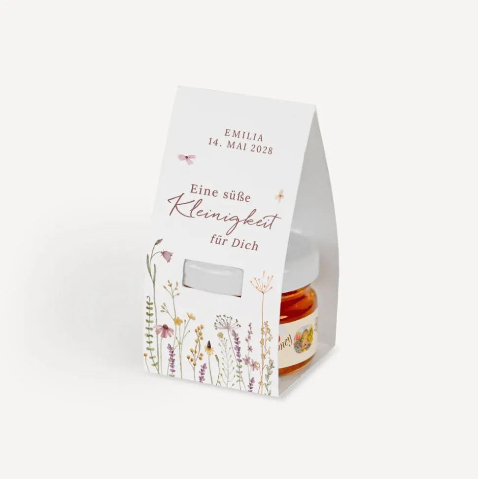 Geschenktäschchen mit Blütenhonig "Wildromantische Blüten"