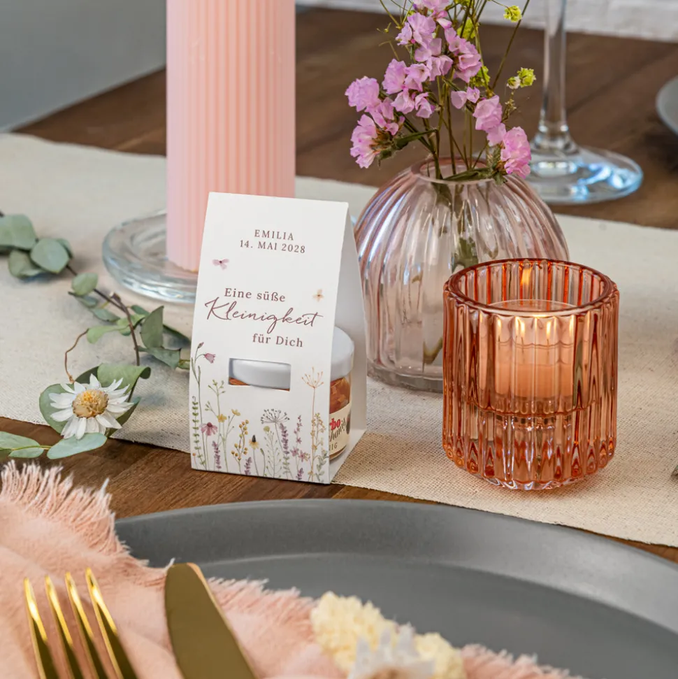 Geschenktäschchen mit Blütenhonig "Wildromantische Blüten"